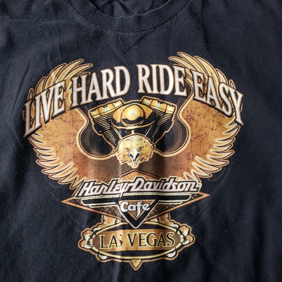 Harley Davidson Cafe live hard rise easy tee - Picture 2 of 4